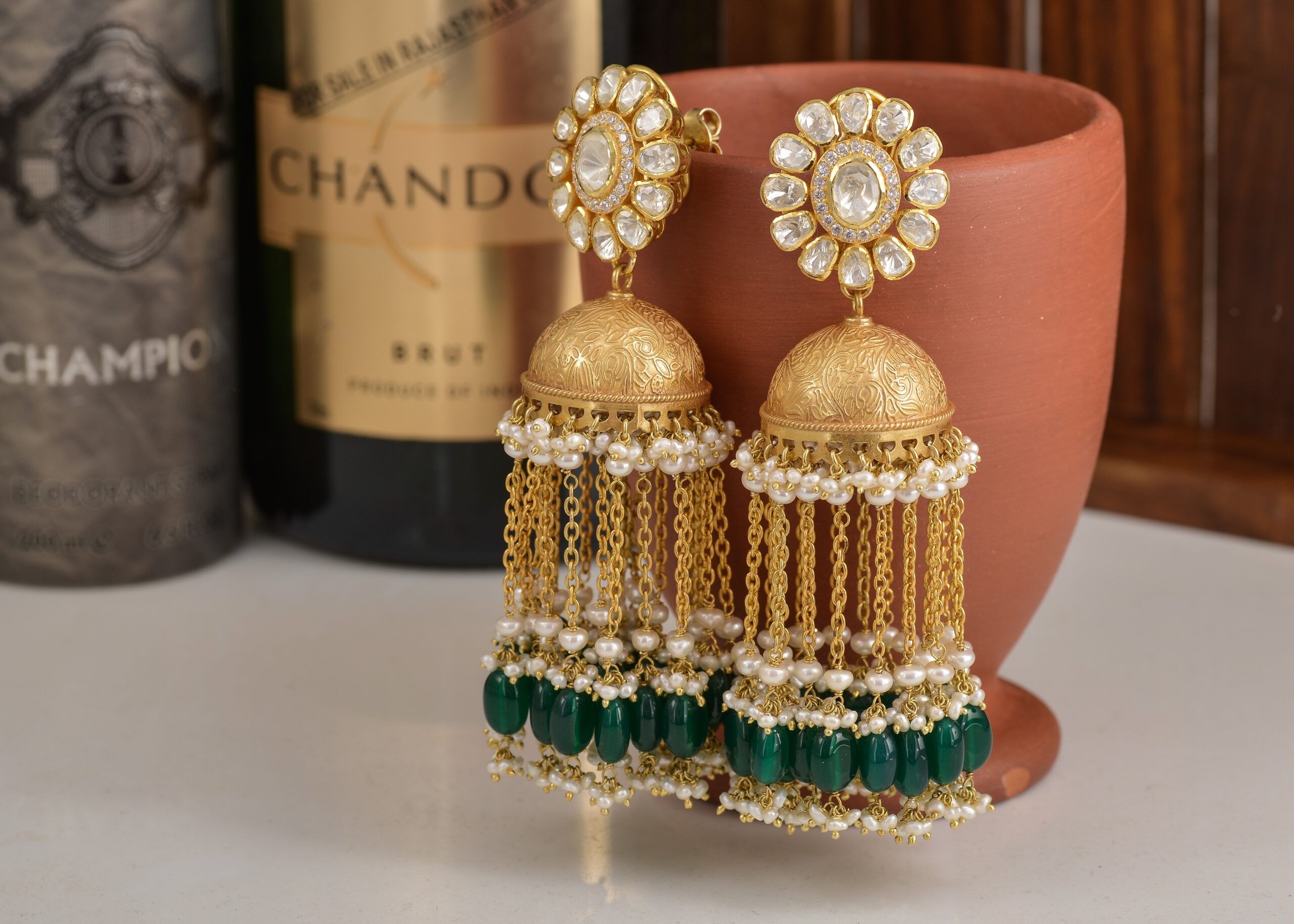 10 Stylish Gold Earrings For Wedding Bride